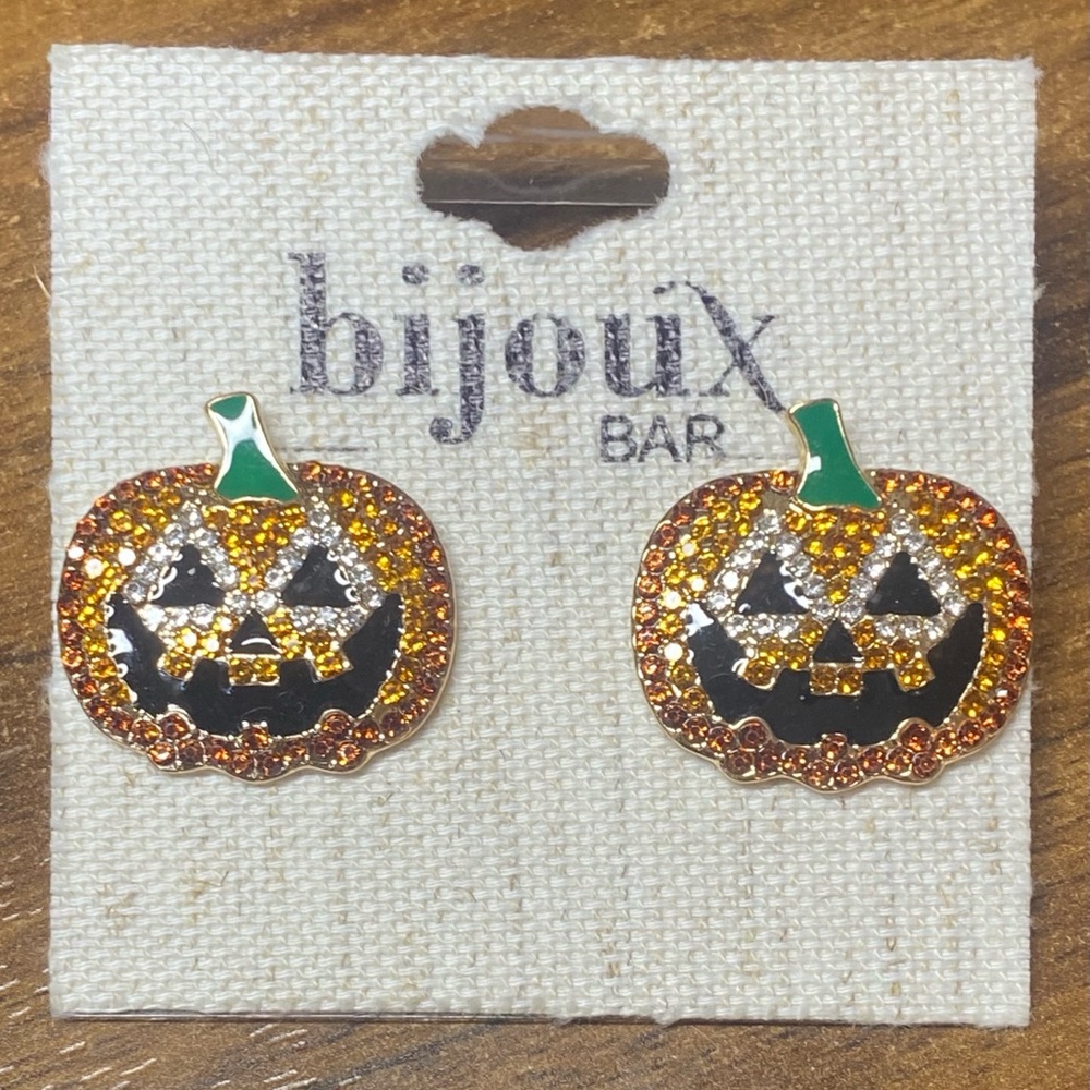🕸️ Bijoux Sparkling Pumpkin Earrings